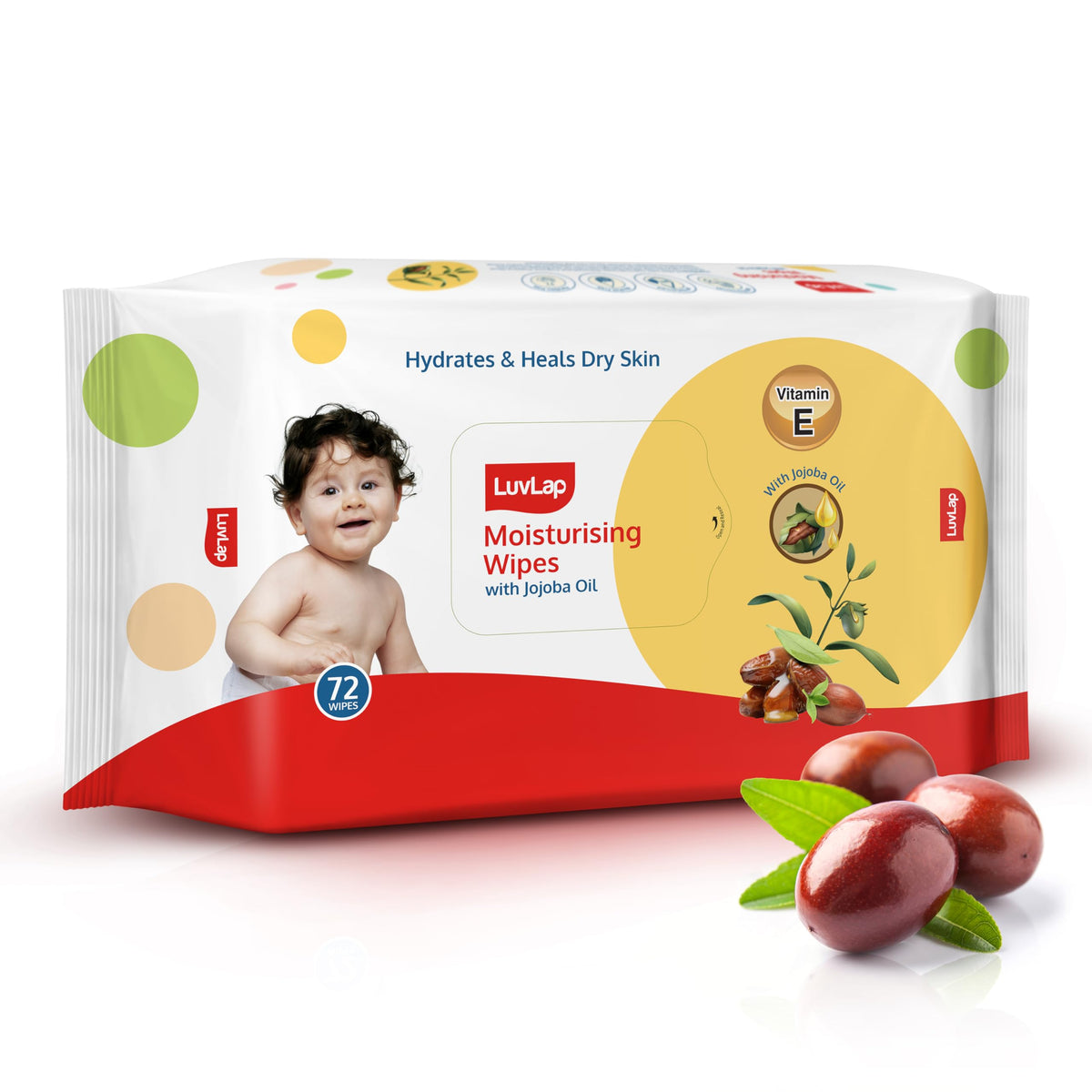 Luv Lap Baby Wipes with Jojoba Oil – Gentle Baby Cleaning Wipes