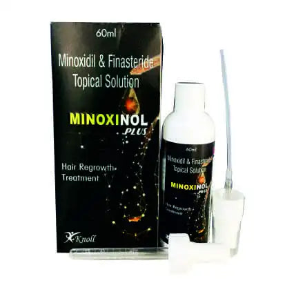 Minoxinol Plus Solution | Minoxidil 5% + Finasteride 0.1% Topical Solution for Hair Loss