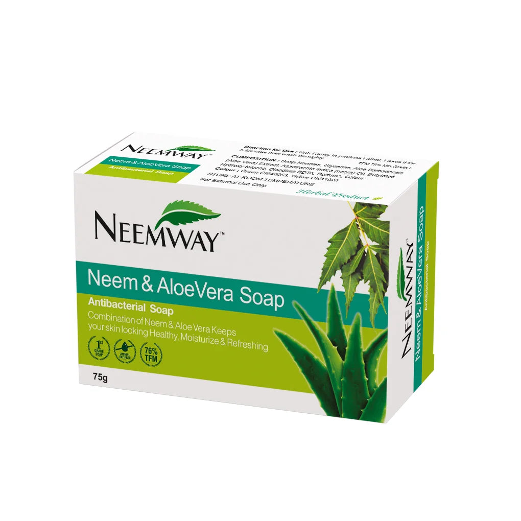 Neemway Neem Aloe Vera Soap – Herbal Soap for Everyday Skin Cleansing