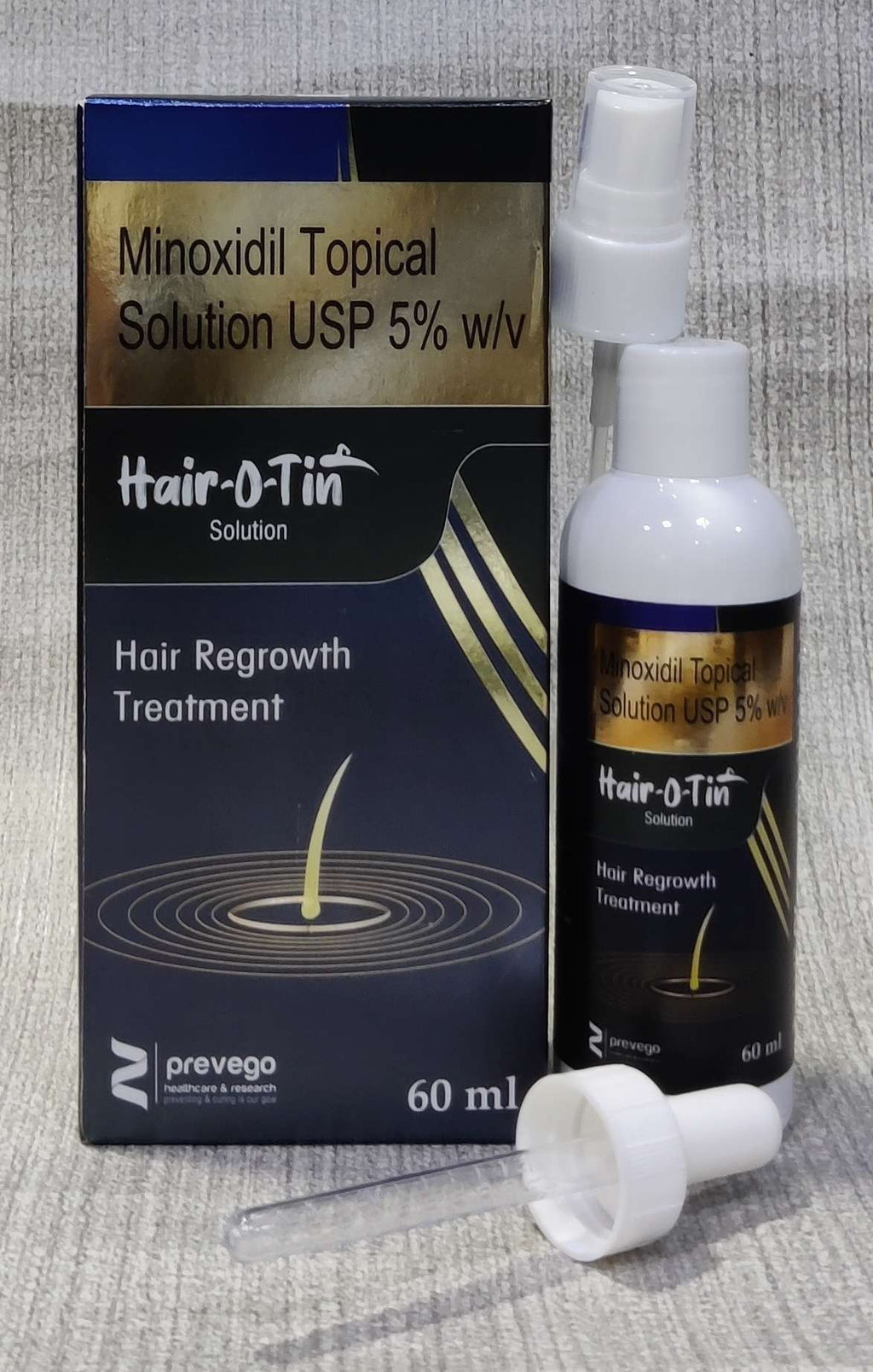 Hair-O-Tin 5% Solution | Minoxidil 5% Topical Solution for Hair Loss Management