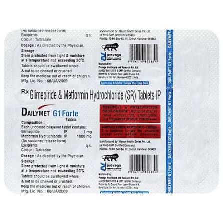 DAILYMET G1 FORTE TAB 1*10