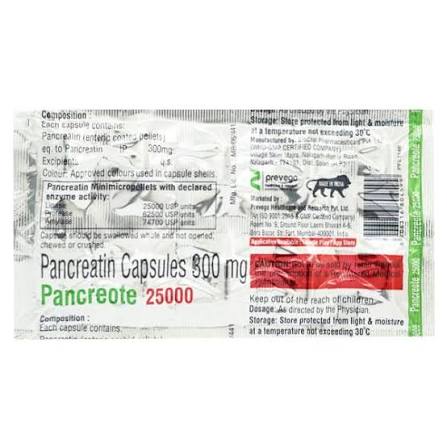 PANCREOTE 25,000 CAP 1*10