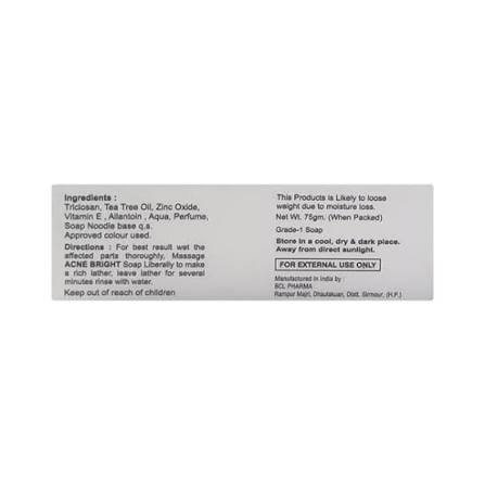 Acne Bright Soap – Tea Tree Oil, Zinc Oxide, Vitamin E & Allantoin Cleansing Soap