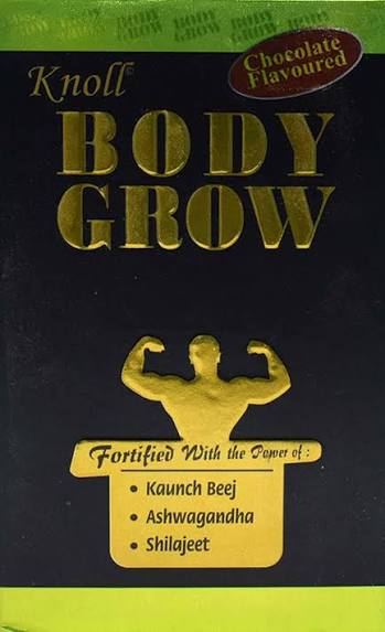 Body Grow Powder Chocolate – Ayurvedic Herbal Nutritional Supplement with Ashwagandha & Shilajit