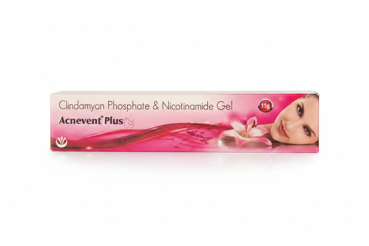 ACNEVENT PLUS Gel | Clindamycin 1% + Nicotinamide 4% for Acne