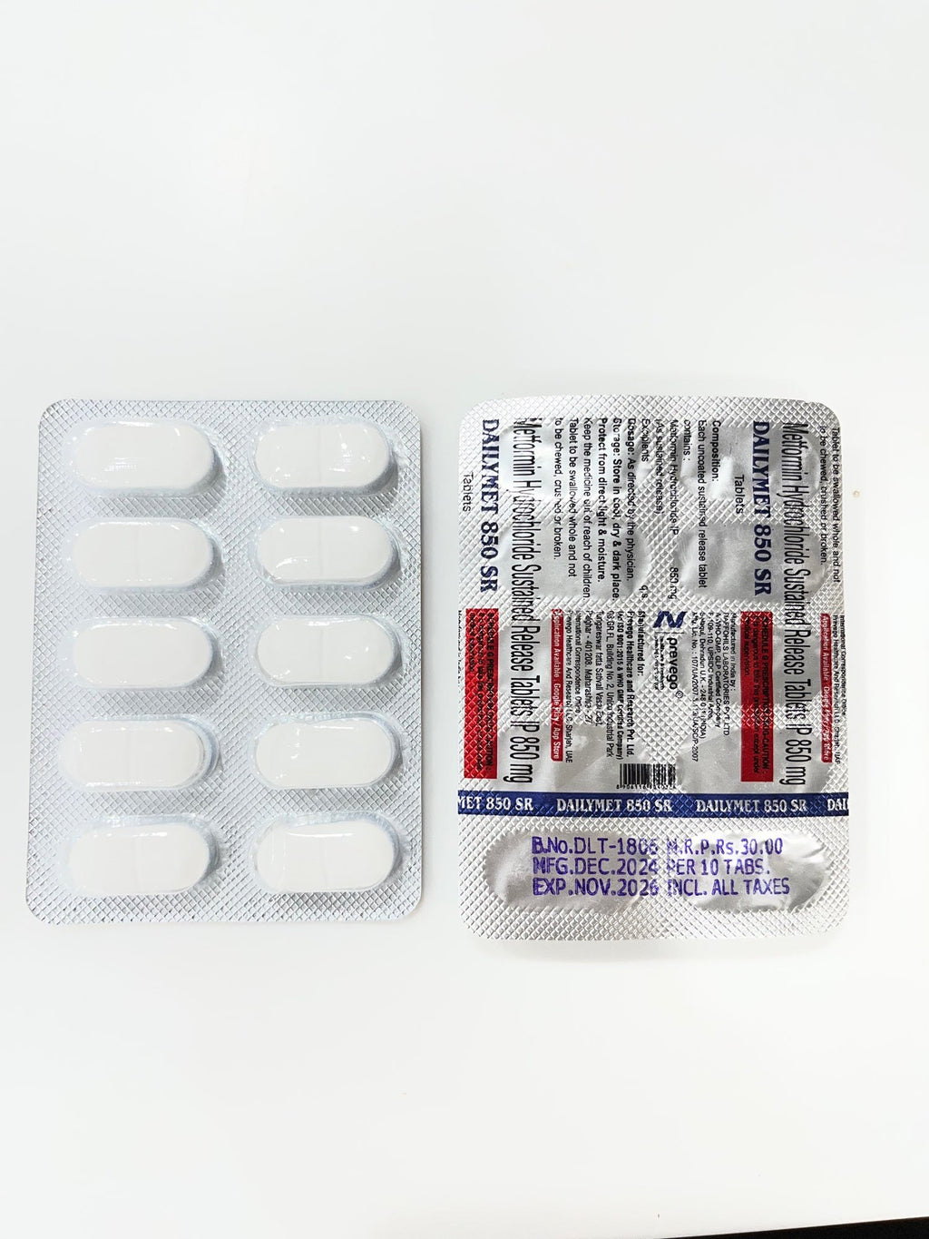 DAILYMET 850 TAB 1*10
